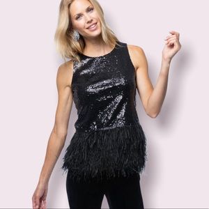 Tyler boe sequins Feather top